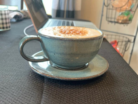 wheel thrown cappuccino cups