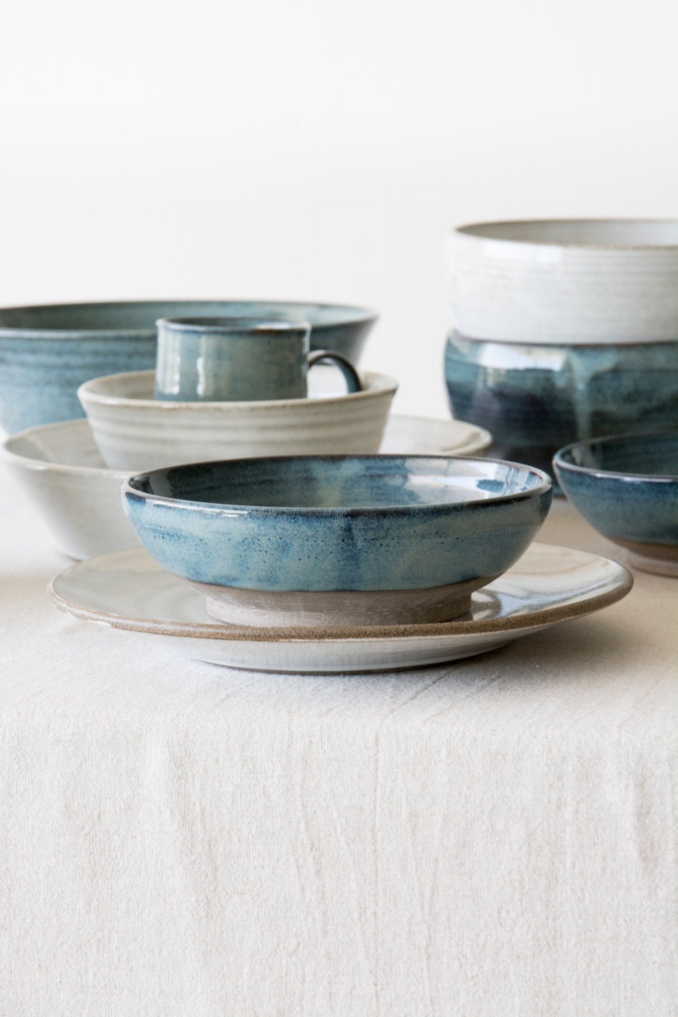 Handcrafted Ceramic Blue Bowl - RAMIREZ ZANOTTY- Bowl