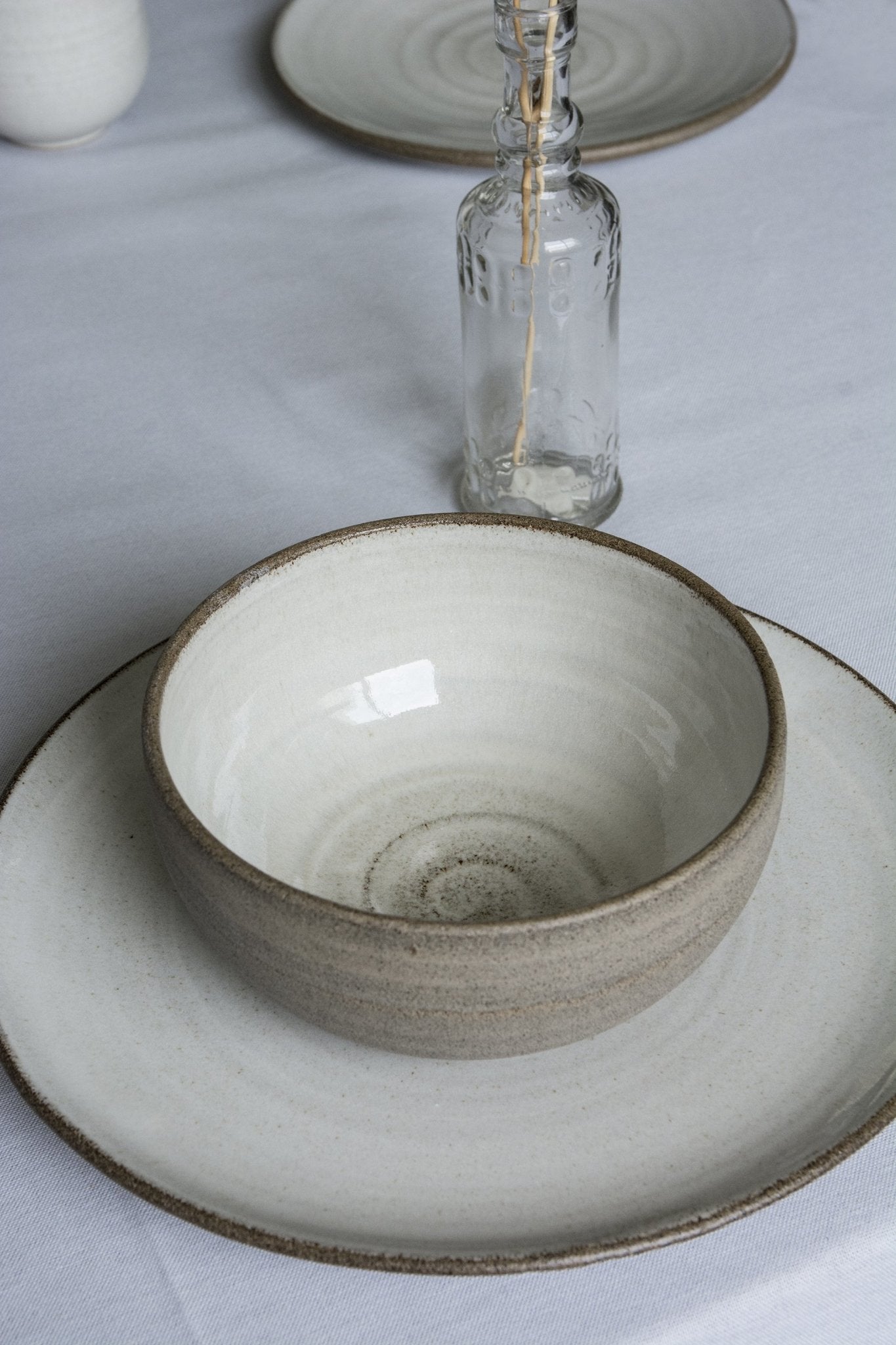 Pottery Dinnerware, Main Course and a Soup Bowl - RAMIREZ ZANOTTY- plates