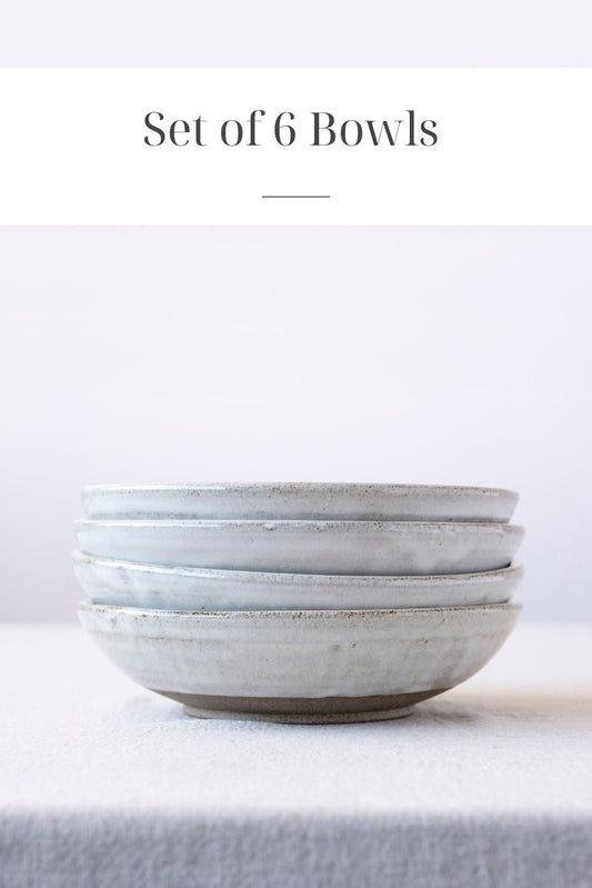 Set of 6 White Pasta Bowls - RAMIREZ ZANOTTY - Bowls