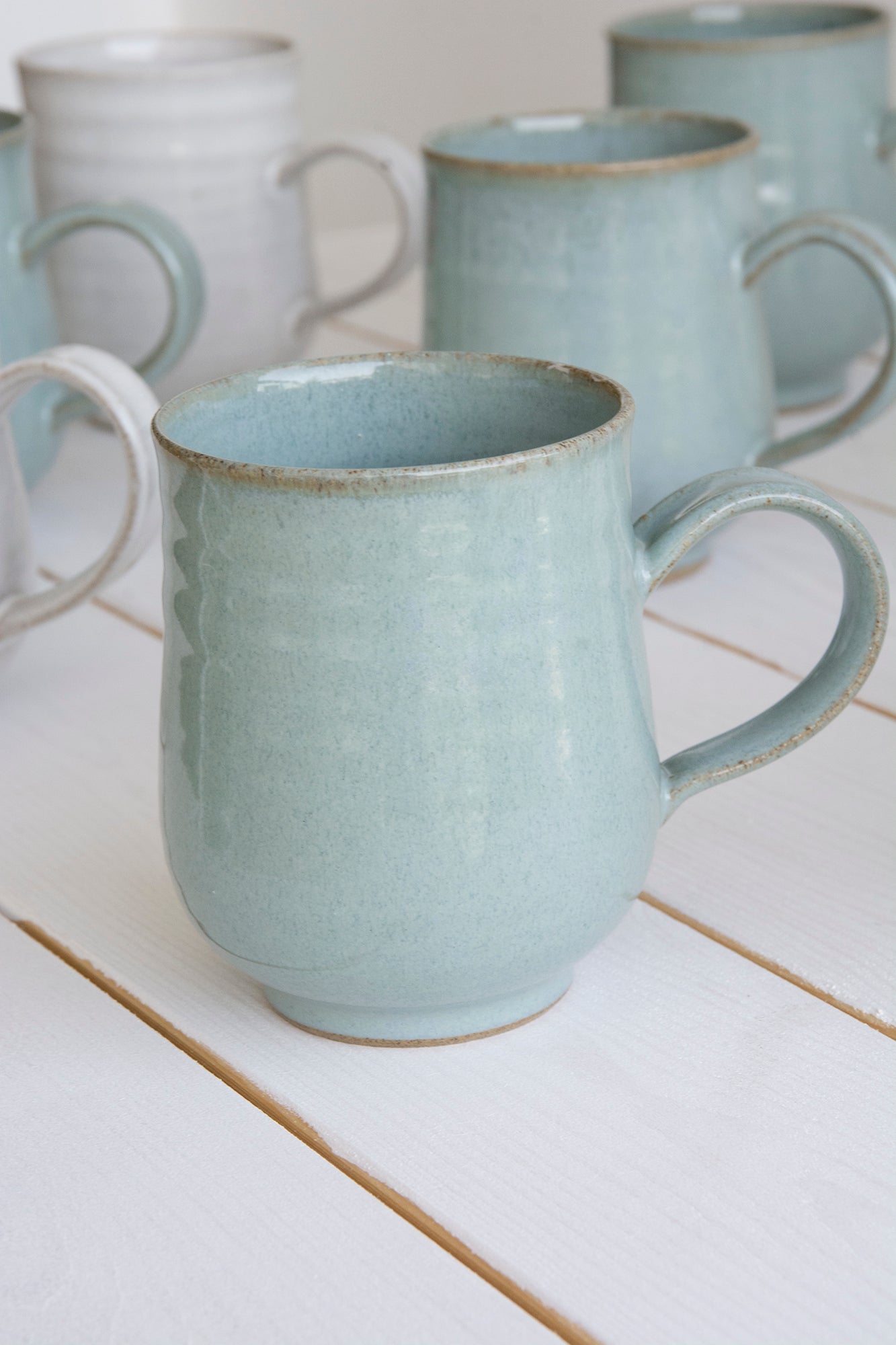 Slate Blue Pottery Coffee Mug, 14 fl oz - RAMIREZ ZANOTTY- Mug